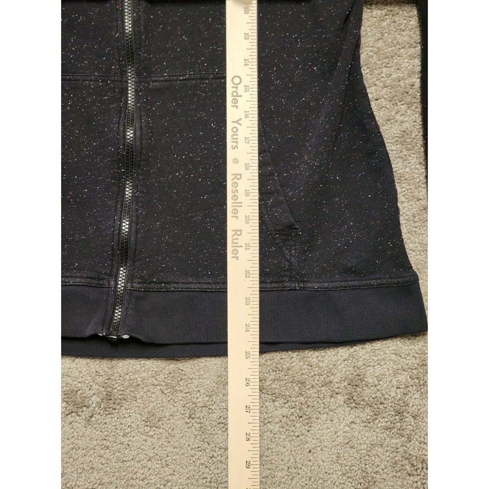 Rare Y2K Nike Speckled Hoodie Full‎ Zip Jacket Womens Medium Black - Picture 15 of 16